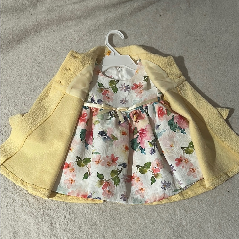 Bonnie Baby Yellow Floral Lined Jacket
